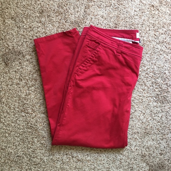 Red Liz Claiborne crop pants - Picture 1 of 7